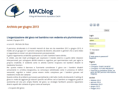 Blog del Movimento Apostolico Ciechi